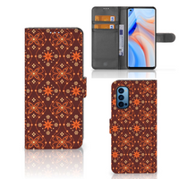 OPPO Reno 4 Pro 5G Telefoon Hoesje Batik Brown