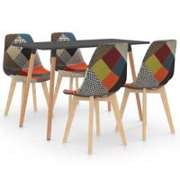 vidaXL 5-delige Eethoek meerkleurig