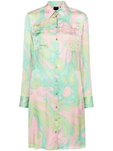 PINKO robe-chemise à imprimé abstrait - Vert