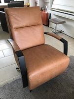 Leren draaifauteuil met hoge rug en stervoet - bruin leer - Echt leer, Industrieel, ontdek de vele Leersoorten en Kleuren bij ShopX