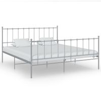 Bedframe metaal grijs 180x200 cm