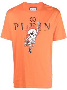 Philipp Plein t-shirt Skully Gang à manches courtes - Orange