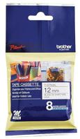 Brother M-K231 Labeltape, niet gelamineerd, 12 mm, wit/zwart, P-touch 55/65/75/85/110/BB4, MK231, 12 mm x 8 m (b x l)