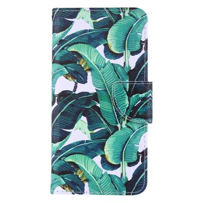 Shop4 - Samsung Galaxy A52 Hoesje - Wallet Case Bananen Bladeren Groen