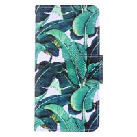 Shop4 - Samsung Galaxy A52 Hoesje - Wallet Case Bananen Bladeren Groen