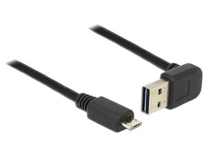 Delock 83535 Kabel EASY-USB 2.0 Type-A male haaks omhoog/omlaag > USB 2.0 Type Micro-B male 1 m