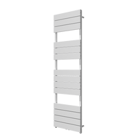 Vipera Teide enkele handdoekradiator 50 x 80 cm elektrische verwarming mat wit zij- en middenaansluiting 1.000W, thermostaat inbegrepen