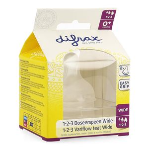 Difrax Flessenspeen Natural Wide 1-2-3 677