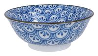 Blauw/Wit Kom - Mixed bowls - 20.5 x 7 x 8cm 1000ml