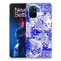 Silicone Back Case OnePlus 8T Angel Skull Blauw