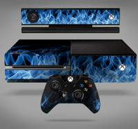 Blauwe vlammen xbox skin zelfklevende sticker