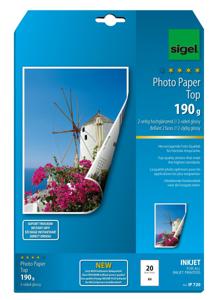 Sigel fotopapier Top, 2-zijdig IP720 DIN A4 20 vellen