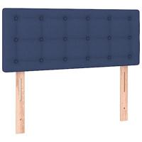 vidaXL Hoofdbord LED 80x5x78/88 cm stof blauw, hoofdeinde, houten hoofdeinde, bedonderdeel, houten hoofdbord, slaapkamermeubel, bedaccessoire
