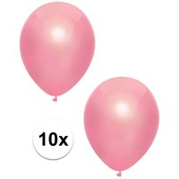 10x Roze metallic heliumballonnen 30 cm   -