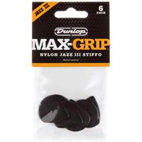 Dunlop 471P3S Max-Grip Jazz III Stiffo Pick plectrum set 6 stuks - thumbnail