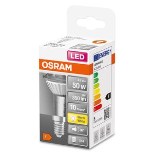 OSRAM 4058075433168 LED-lamp Energielabel G (A - G) E14 Reflector 4.5 W = 50 W Warmwit (Ø x l) 50 mm x 73 mm 1 stuk(s)