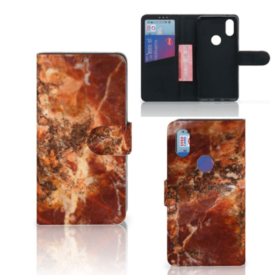 Xiaomi Mi Mix 2s Bookcase Marmer Bruin Xiaomi Mi Mix 2s Bookcase Marmer Bruin