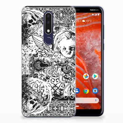 Silicone Back Case Nokia 3.1 Plus Skulls Angel