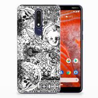 Silicone Back Case Nokia 3.1 Plus Skulls Angel