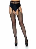 Leg Avenue - Visnet Panty Met Open Kruis en Heupen