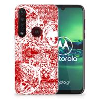 Silicone Back Case Motorola Moto G8 Plus Angel Skull Rood