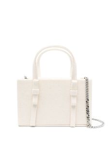 Kara mini sac cabas en cuir - Tons neutres