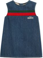 Gucci Kids robe en jean Original Gucci Web - Bleu