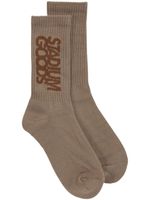 STADIUM GOODS® chaussettes à logo brodé - Marron - thumbnail