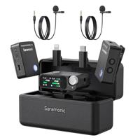 Saramonic Ultra | Draadloze Lavalier Microfoon, 32-Bit Float Recording, Tijdcode Sync, Ruisonderdrukking, IPX5 Waterbestendigheid, 984' bereik, 130dB SPL, voor camera's, smartphones, computers