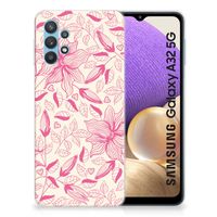 Samsung Galaxy A32 5G TPU Case Pink Flowers - thumbnail