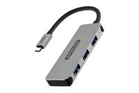 Sitecom CN-387 USB-C Hub 3 poorten USB-C stekker op 3 poorten USB 3.1 - aluminium hub