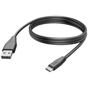 Hama USB-laadkabel USB 2.0 USB-A stekker, USB-C stekker 3.00 m Zwart 00201597