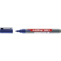 Viltstift edding 361 whiteboard rond 1mm blauw