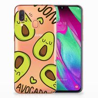 Samsung Galaxy A40 Telefoonhoesje met Naam Avocado Singing