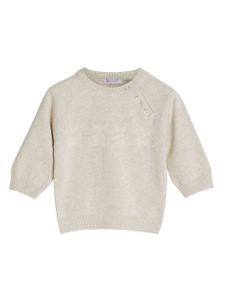 Brunello Cucinelli Kids sweat en maille fine - Tons neutres