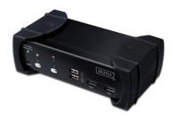 DIGITUS Assmann DS-12820 DVI-Audio USB KVM Switch (2-poort) met geïntegreerde USB 2.0