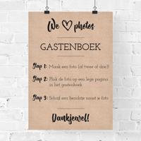 Poster gastenboek kraft