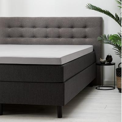 Fresh & Co Hoeslaken verkoelend Katoen- Topper 180 x 210/220 cm, Kleur: Lichtgrijs