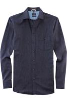 OLYMP Casual Modern Fit Overhemd donkerblauw, Effen