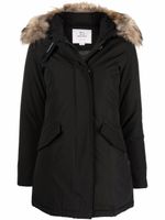 Woolrich parka à capuche bordée de fourrure - Noir