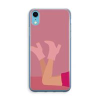 Pink boots: iPhone XR Transparant Hoesje - thumbnail