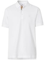 Burberry polo en coton piqué à logo poitrine - Blanc