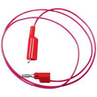 Mueller Electric BU-2030-A-24-2 Meetsnoer [Bananenstekker 4 mm - Krokodilklem] 0.6 m Rood 1 stuk(s)