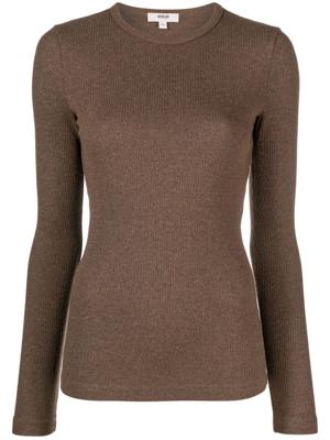 AGOLDE Ribgebreide top - Bruin