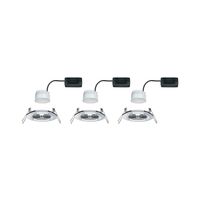 Paulmann Nova Inbouwlamp voor badkamer Set van 3 stuks LED LED 18 W IP44 Chroom (glanzend) - thumbnail