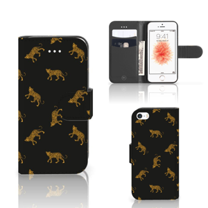 Telefoonhoesje met Pasjes voor Apple iPhone 5 | 5s | SE Leopards