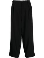 Yohji Yamamoto pantalon de costume à design plissé - Noir - thumbnail