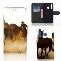 Huawei P30 Lite (2020) Telefoonhoesje met Pasjes Design Cowboy - thumbnail