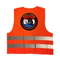 Hollandse leeuw hesje oranje reflecterende supporter kleding voor EK/ WK volwassenen One size  -