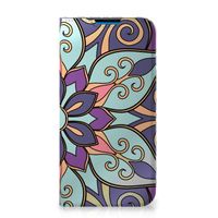 iPhone 14 Pro Max Smart Cover Purple Flower - thumbnail